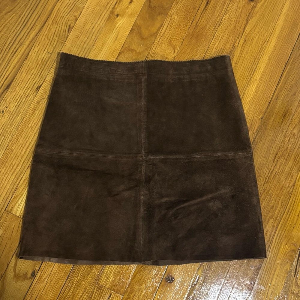 Vintage Brown Suede Skirt